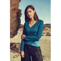 V-Neck Longsleeve Women indiv. Druck