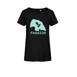 T-Shirt Fehmarn „Passion“ Kiter  Women  - mint (Organic)