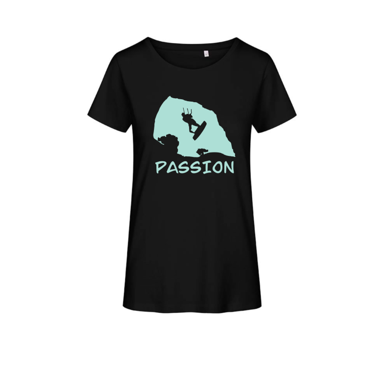 T-Shirt Fehmarn „Passion“ Kiter  Women  - mint (Organic)